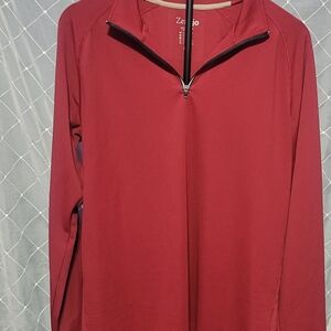 Men's Red Quarter-Zip Sweatshirt